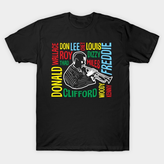 Best Jazz Trumpeters Of All Time T-Shirt by jazzworldquest